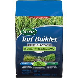 Scotts Turf Builder Triple Action Built for Seeding - Weed Preventer and Fertilizer for New Lawns, Lawn Food, 4,000 sq. ft., 17.2 lb.