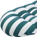 Enipate Weather Resistant Adirondack Chair Cushions Set of 2 High Back Indoor Outdoor Patio Tufted Lounge Cushion Seat Pads, 44 x 19.6 x 4 inches, Green White Stripe 2-pack