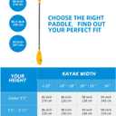 OCEANBROAD Kayak Paddle 86in/218cm, 90.5in/230cm, 95in/241cm Alloy Shaft Kayaking Boating Canoeing Oar with Paddle Leash