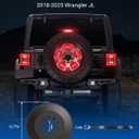 SUPAREE Spare Tire Brake Light for Je-ep Wrangler 2018-2025 JL,Smoke Black Design,Plug & Play LED Wheel 3rd Third Brake Light with 360 PCS Super Bright LED,Artistic Wide-Area Layout, Red