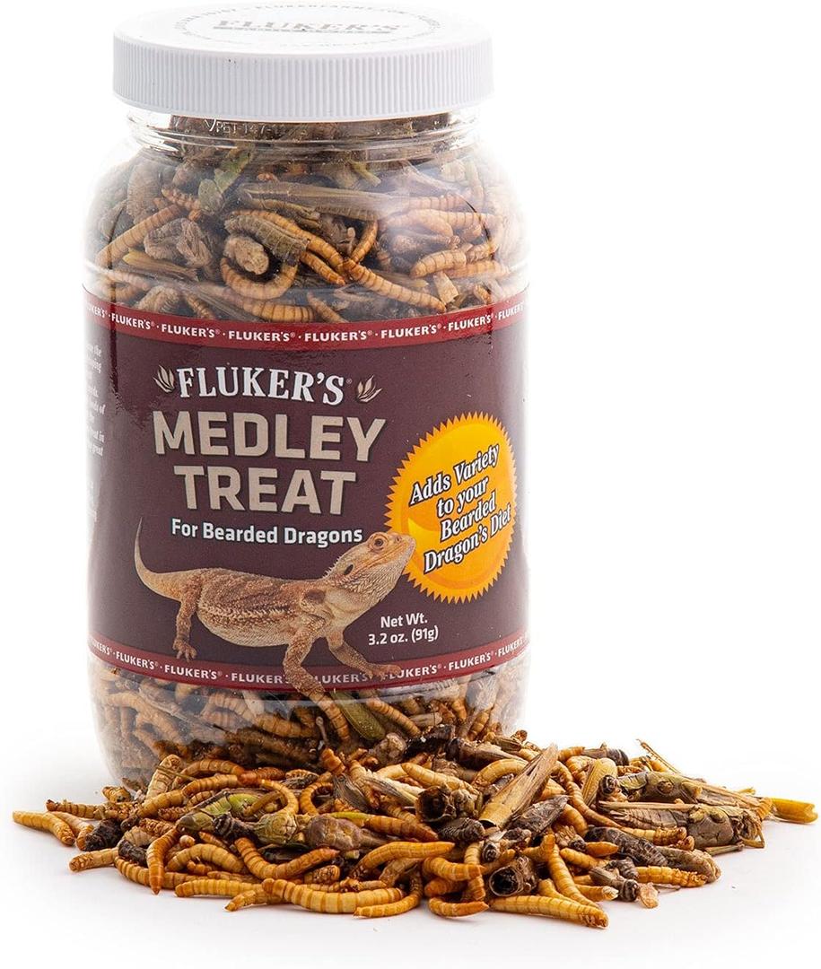 2 x Fluker's Bearded Dragon Medley Treat Food, 3.2-Ounce (72023)