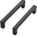 Ravinte 15 Pack Solid 3-3/4 Inch Kitchen Square Cabinet Handles Matte Black Pulls Drawer Pulls Kitchen Cabinet Hardware Flat Black Handles