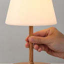 Outdoor Battery Operated Table Lamp, IP54 Waterproof Shower Lamp, 4000mAh Rechargeable Cordless Lamp, 3 Color Temperatures Dimmable, Small Touch Table Lamp for Bedroom, Patio, Camping, Restaurant