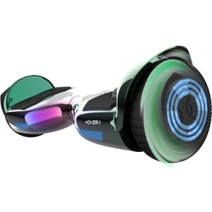Hover-1 Helix Electric Self Balancing Scooter with 7MPH Top Speed, 4 Mile Range, 6HR Full-Charge, Built-In Bluetooth Speaker, Rider Modes: Beginner to Expert (Iridescent)