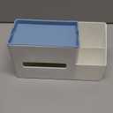 JANKOW Multi-Functional Tissue Box Holder, Organizer Paper Towel Holder, Multi-Functional Tissue Remote Control Holder for Living Room Vanity Night Stand Table Countertop Office (Blue)