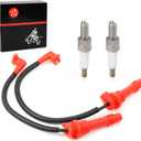 Moto1988 Spark plug & Wire Cap Compatible with Polaris RZR XP 4 S 900 1000 RS1 Turbo 2014-2023 4014296 4014295 4017695 4017694
