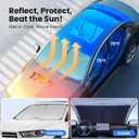 Magnelex Windshield Sun Shade for Chevrolet Silverado 2019-2026, Foldable Car Window Sunshade, Heat & UV Visor Cover, Reflective Front Shades Accessories
