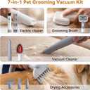 Dog Vacuum & Dryer for Dogs, 9 in 1 Dog Grooming Kit with Metal Blade Pet Clippers, Adjustable Speed and 3 Heat Settings Blower