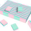 CGBE Buffer Block Nail File 180/100 Grit Nail Buffers Sponge Nail Polish Sanding Buffer Strips Nail File Blocks Manicure Tools 50PCS(Pink-Green)