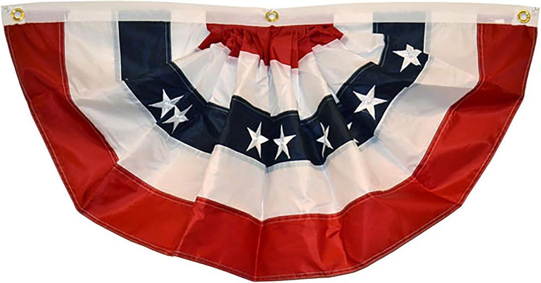 Bunting US Flag, 48", Red, White & Blue