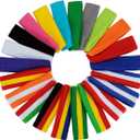 ONUPGO 3 Pack Sweatbands Sports Headbands for Men & Women,Cotton Headband Terry Cloth Sweatband for Tennis,Basketball,Football,Gym,Working Out - Moisture Wicking Elasticity (3 Black/Gray/White)