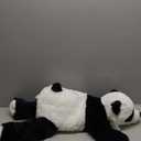 Plush Panda Stuffed Animal, Black and White Weighted Plush Pillow, 29" Soft Cuddly Toy, for Kids and Girls Birthday Christmas