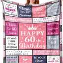 60th Birthday Gifts for Women, 60th Birthday Decorations for Woman, Best Gifts for 60th Birthday, Cool 60th Birthday Gifts, 1966 Birthday Gifts Blanket 50"x60", 60 Year Old Birthday Gift Ideas