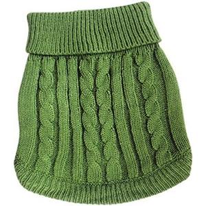 Tangpan Turtleneck Classic Straw-Rope Pro Pet Dog Sweater Apparel(Green,XS) (X-Small (Pack of 1))