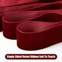 5/8" X 20 Yards Burgundy Velvet Ribbon for Christmas Tree Wreath Vintage Decoration Handmade Crafts Ornaments Gift Wrapping and Bow Making