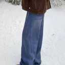 EMMIOL Baggy Jeans Women Straight Leg Mid Rise Boyfriend Wide Leg High Waisted Cute Trendy Y2K Loose Fit Pants Stretchy (Blue, M)