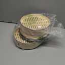 Bamboo Steamer Basket Set Chinese Cuisine 10-inch 2 Tiers Vegetable Steaming Basket for Cooking with Chopsticks, Sauce Dishes, and Reusable Liners - Dumpling Steamer Baskets