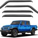 Window Visors Rain Guards for 2020-2026 Jeep Gladiator, Out-Channel Window Vent Wind Deflectors Visors Shades for 20-26 Gladiator