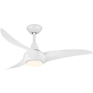MINKA-AIRE F845-WH Light Wave 44" Ceiling Fan with LED Light and Remote Control in White Finish