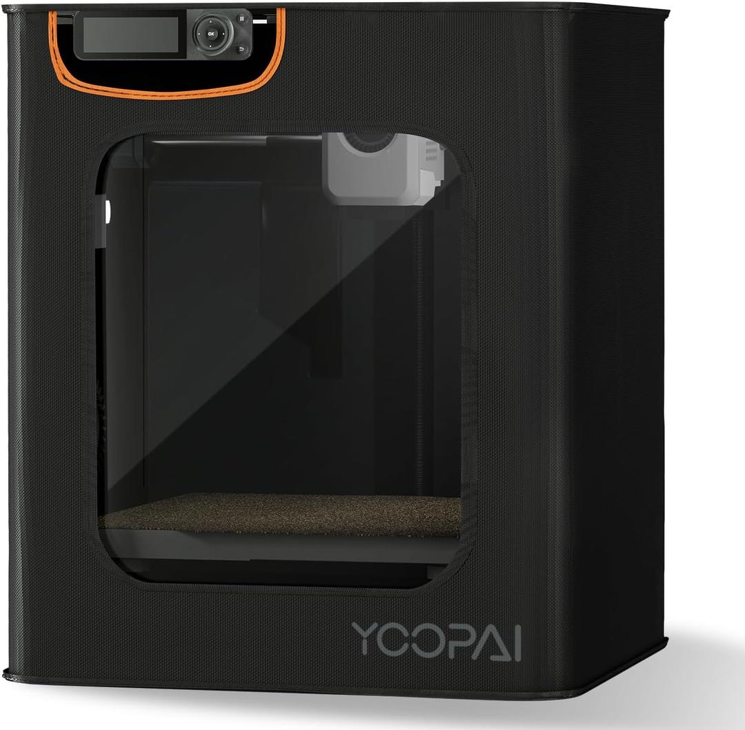 YOOPAI 3D Printer Enclosure for Bambu Lab P1S, Fireproof Dustproof Tent Constant Temperature Protective Cover, Humanized Reserved Opening, Specially Designed for P1S