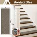 COSY HOMEER Stair Treads for Wooden Steps 9"x28" Washable Indoor Carpet Stair Treads Non Slip Soft Polyester Stair Carpet Tread Reusable Stair Runner Rugs for Kids, Elders,Pets,Light Brown,10pcs