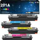 201A Toner Cartridges 4 Pack Works with HP Color LaserJet Pro MFP M277dw M252dw M277n M277c6 M252n M277 Printer (Black,Cyan,Magenta and Yellow)