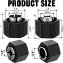 Threlaco 2 Pcs Router Collet Kit Replacement 1/4" and 1/2" Compatible with Dewalt Dw621 Dw616 Dw618 Dw622 Dw626 and 1613, 1617, 1618 Series Routers