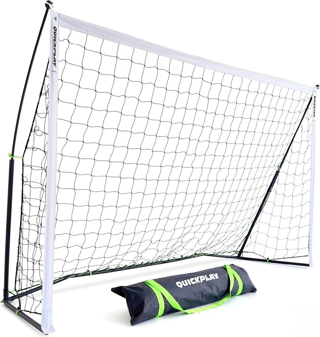 QUICKPLAY Kickster Soccer Goal Range Ultra Portable | Quick and Easy Set Up | Includes Net and Carry Bag | Backyard Soccer Net for Kids & Adults [Single Goal]