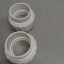 2 Pack 2" PVC Union Coupling Pipe Fitting (Socket x Socket) 2 Inch PVC Slip Union PVC Adapter Coupling Schedule 40, EPDM O-Ring, White