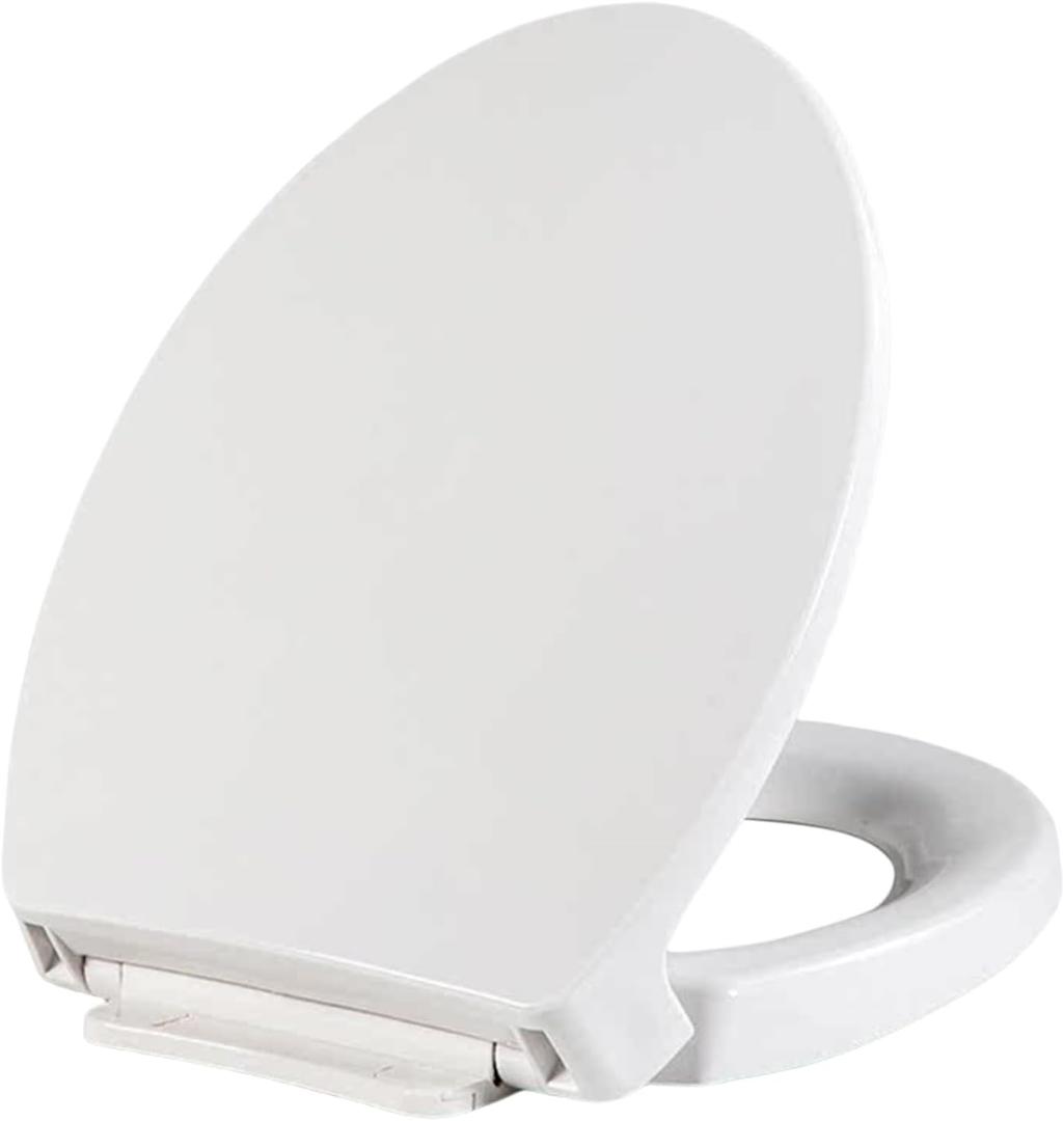 SS114 Slow Close Elongated Toilet Seat and Lid Compatible with TOTO SS113/SS154/SS224/SS204 Traditional Toilet Seat Replacement with Toilet Bolts and Nut, Cotton White