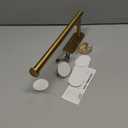 Paper Towel Holder with 2 Hooks-Under Cabinet Paper Towel Holder for Kitchen, Self-Adhesive or Screws, Space Saving Wall Mounted Kitchen Roll Holder, Bathroom, Stainless Steel Brushed Gold