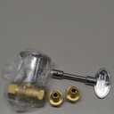 Stanbroil 1/2-Inch Straight Quarter-Turn Shut-Off Valve Kit for NG LP Gas Fire Pits with Polished Chrome Flange, 3-inch Key and 3/8 Male Flare x 1/2 NPT Fittings x 2