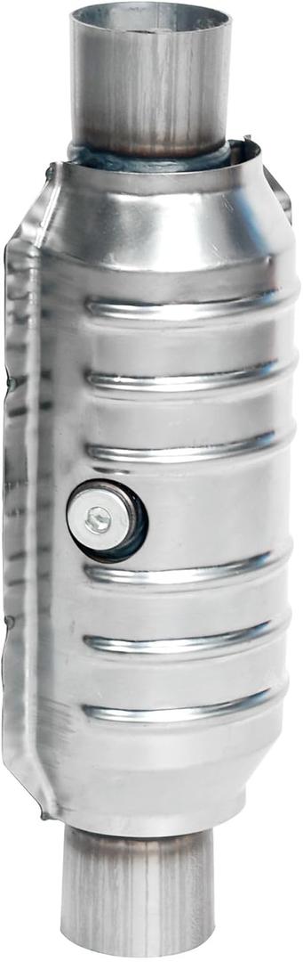 Universal, 2.5" Inlet/Outlet Universal High Flow Front Cat Convertor Direct-Fit with O2 Port & Heat Shield