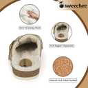 Sweechee Women's Cork Footbed Clogs with Soft Fur Lining, Comfortable Shearling Slippers Women's for Winter (7-8, Honey Camel)