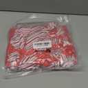 Windyun 100 Pcs Christmas Satin Gift Bags with Drawstring Candy Cane Bags Christmas Mini Glitter Stripes Treat Bag Reusable Gift Wrapping Sack for Xmas Holiday Party Favor(4 x 6 Inch,White and Red)