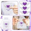 24 Sets Purple Ribbon Pins with Card Domestic Violence Awareness Lapel Angel Pins Alzheimers Pancreatic Lupus Disease Cancer Awareness Items for Charity Fundraiser Support Supplies