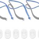 Replacement Headgear Compatible with P10 Nasal Pillow Mask Straps Included 3 Super Elastic Straps and 6 Adjustment Clips(3 Pack) (Blue)