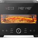 Pizza Oven Indoor, Makes 12 Inch Pizzas in 90 Seconds, 840F Countertop Electric Pizza Maker with 6 Preset Modes, Pizza Stone, Peel & Touchscreen Controls - Stainless Steel