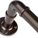 Curtain Rod 16 to 30 Inch, HOTOZON 1 Inch Heavy Duty Industrial Curtain Rods for Windows, Blackout Wrap Around Splicing Drapery Rods for Windows, Antique Bronze