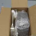 120 Pieces Glitter Gold Plates with Plastic Forks, Gold Dessert Plates for 60 Guests, Heavy Duty Gold Plates, 60pcs 6.5" Gold Plastic Plates and 60pcs Plastic Forks Disposable Plates