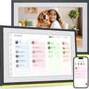 BIGASUO 10.1" Digital Calendar, Smart Touchscreen Interactive Display, Electronic Organizer for Monthly, Weekly & Daily Agenda, Chore Chart, Meal Planner, To Do List, Family Schedules, Picture Frame (White)