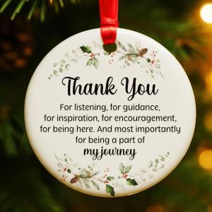Thank You Gifts Christmas Ornaments for Women Mom Friends Bestie, Appreciation Gifts Ornaments for Nurse Teacher Mentor Boss Coworkers Manager (Awesome)