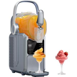 Slushie Machine, 101oz Large Capacity Slushy Machine for Home with Portable Handle, Real-time Temp Display, 5 Preset Modes for Margaritas, Frapps, Milkshake, Juice and More (Gray)