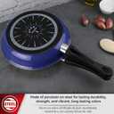 Magefesa Frittata 9.4-Inch Nonstick Double Sided Frying Pan, All-Stovetops Compatible, Dishwasher Safe Ideal for Spanish Tortilla Blue