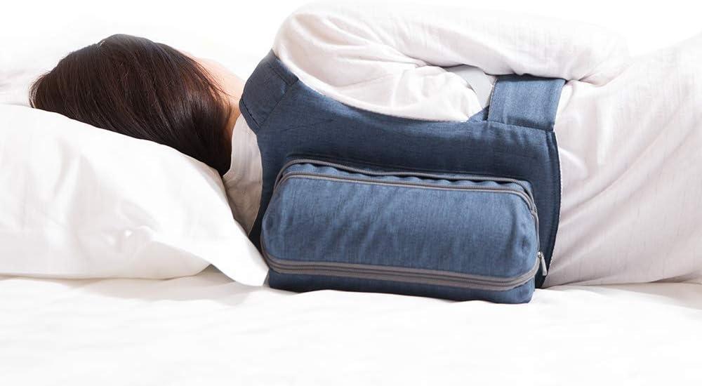 Side-Sleeping Backpack, Sleep Position Trainer, Sleeping on the Side Alleviates Snoring Caused by Throat Issues (Small, Back Width16 Inch or 40 cm)