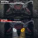 LED Front Accent Lights for Can-Am X3, Front Fascia Auxiliary Signature Lights with Yellow Turn Signal White DRL Grill Lamps for Can Am Maverick X3 MAX Turbo R RR 2017-2025 Accessories 