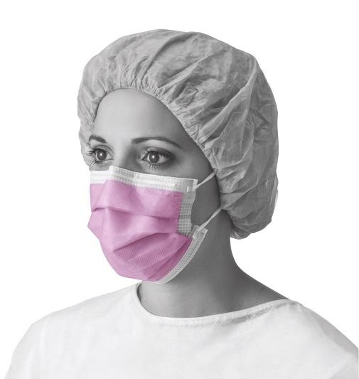 MEDLINE Fluid-Resistant Face Mask with Ear Loops (Pack of 300)