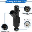 8 Pcs No.0280155923/12559036 Fuel Injector for Cadillac DeVille 2000-2005 Car Engine Flow Match Fuel Nozzle