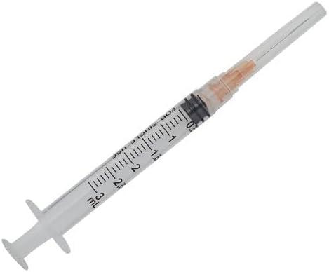 BH Supplies Pet Syringe with 23G Needle, 3ML Capacity, 1.5 Inch Length - 100 Pack