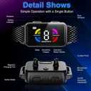 No Shock Rechargeable Dog Bark Collar with 8 Adjustable Sensitivity, Smart Anti Barking Collar with Beep and Vibration Modes for Large Medium Dogs (Black)